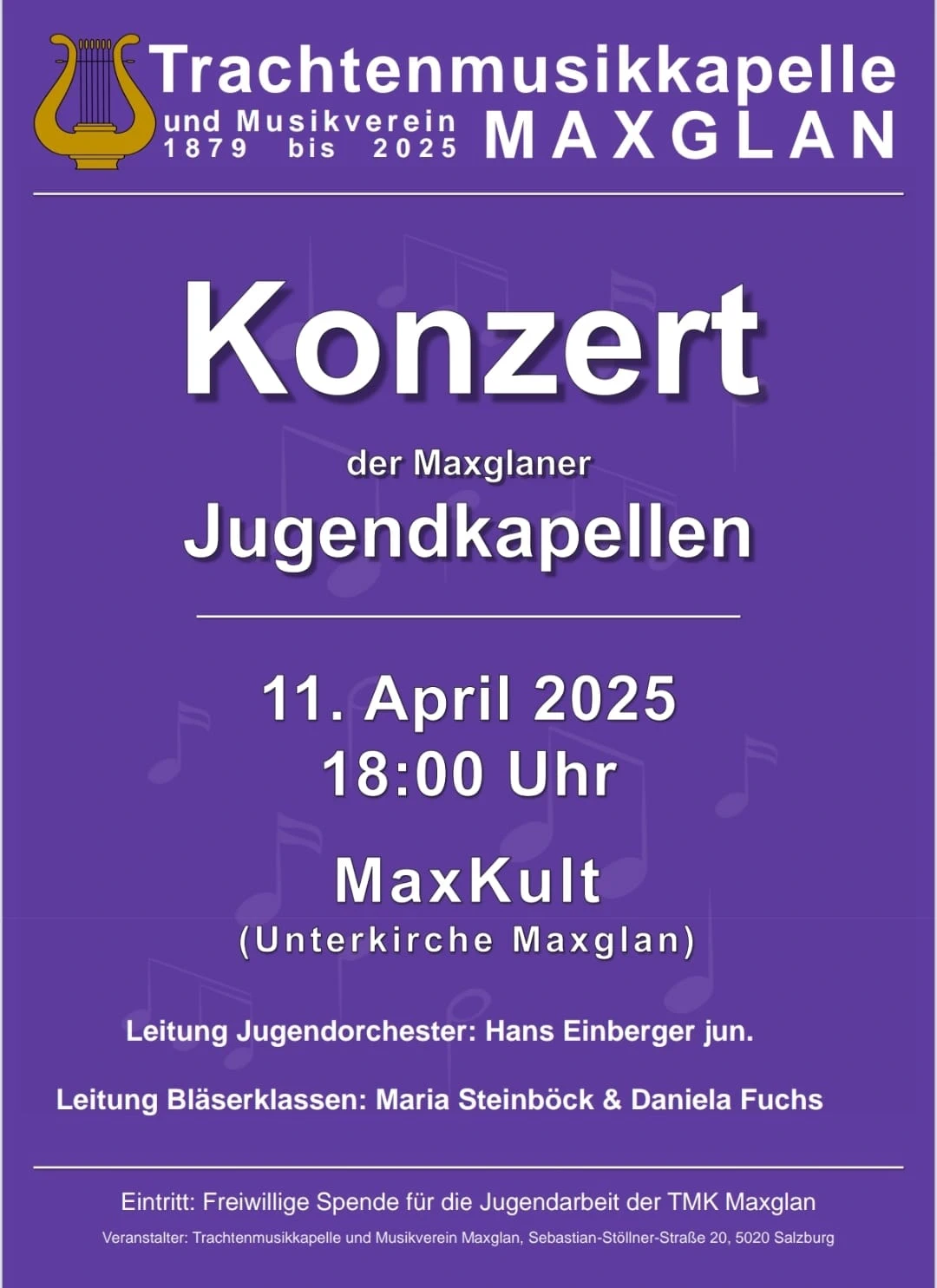 Plakat Einladung Jugendkonzert